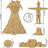 BMC Classic Marx Fall Harvest Crops - 21pc Plastic Corn Hay & Pumpkin Playset...