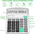 Calculator, Splaks 2 Pack Standard Functional Desktop Calculators Solar and AA Battery Dual Power Electronic Office Calculators with 12-Digit Larg...