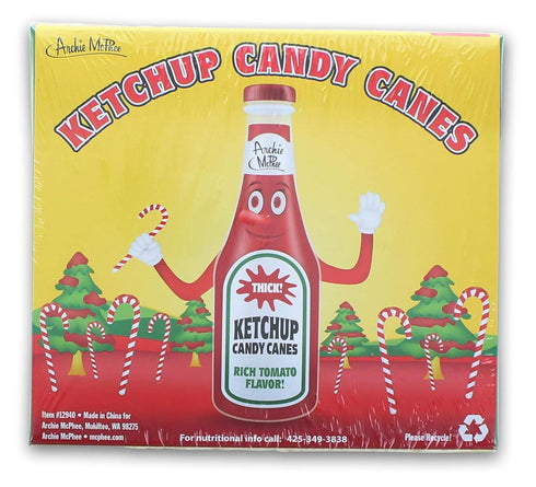 Archie McPhee Gift Box of Funny, Ketchup Candy Cane, 3.8 Ounce...