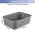 3 Pack Small Plastic Basket, Storage Bin Baskets for Organizing, Pantry Organizer Household Wicker Storage for Laundry Room, Bedrooms, Kitchens, C...