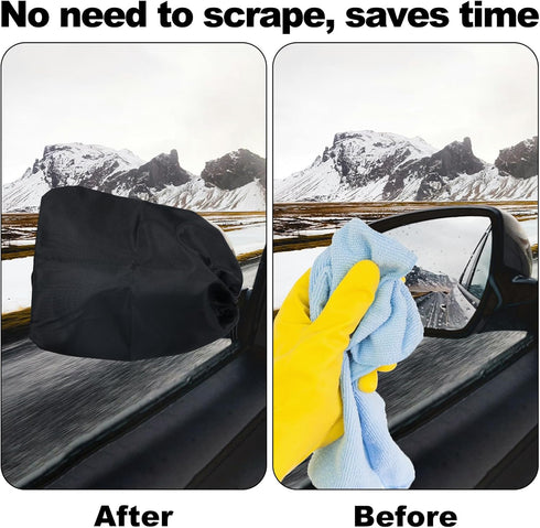 2pcs Mirror Snow Covers, Waterproof Windproof Car Side Mirror Covers Protector for Winter Mirror Guard Fits for Most Cars, Trucks, Vans and SUVs, ...