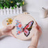 Konrisa Embroidery Starter Kits with Butterfly Flower Pattern, Stamped Cross Stitch Kits for Beginners Adults DIY Sewing Include Embroidery Hoop E...