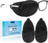 eZAKKA Eye Patches for Adults Kids, Eye Patch for Glasses, Medical Soft Eye Patch for Lazy Eye Amblyopia Strabismus and After Surgery (Black+Black...
