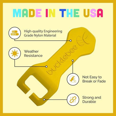 Bucklebee Easy Car Seat Buckle Release Aid for Children Unbuckle Car Seat Release Tool - Button Pusher - Opener for Nails - Buckle Release Tool (1...