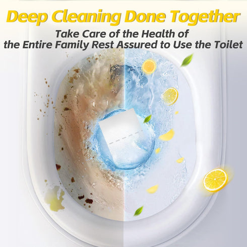 Toilet Cleaning Sheets - Plastic-Free, Liquidless, Toilet Bowl Cleaner Strips, 80 Cleans, Lemon Scent...