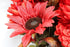 Admired By Nature Artificial Bouquet Bush 18 Stems of Mums, Sunflowers, Zinnia, Foliage (Brick Red) - for Fall Home Decor, Weddings, Events, Parti...