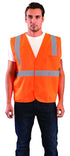 OccuNomix ECO-IS-O4X High Visibility Value Solid Standard Hook & Loop Safety Vest, Class 2, 100% ANSI Polyester Tricot, 4X-Large, Orange...