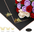 Black Flower Wrapping Paper Sheets Valentines Day, Floral Bouquet Wrapping Paper Including 12pcs 3D Butterfly,20sheets Gold Edge Waterproof Floris...