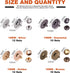 Tanstic 44 Sets 4 Color 18MM Round Magnetic Snap Sets, Strong Magnetic Button Clasps Double-Sided Magnetic Leather Snaps for Clothes, Jackets, Jea...