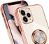 Omorro iPhone 11 Pro Case with Ring Kickstand - 360 Rotation, Shiny Rose Gold Edge, Compatible with Magnetic Car Mount...