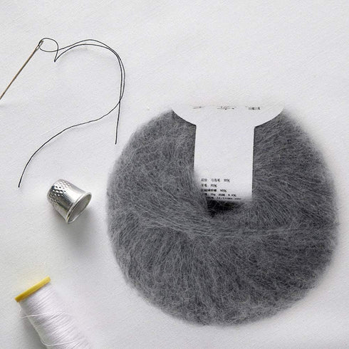26g/Roll Soft Angora Mohair Yarn Wool Knitting Yarn for Clothes Scarves Sweater Shawl Hats and Craft Projects Include A Crochet(Rose Pink)......