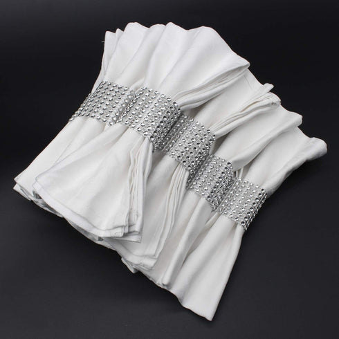 KPOSIYA Napkin Rings, Pack of 60 Rhinestone Napkin Rings Diamond Adornment for Place Settings, Wedding Receptions, Dinner or Holiday Parties, Fami...