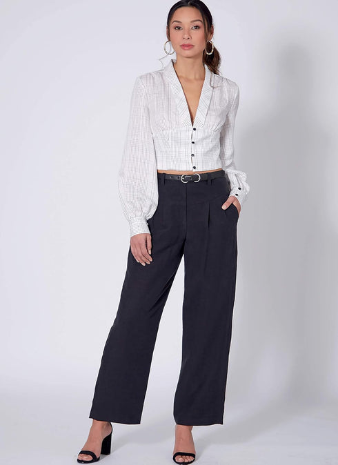 McCall's Patterns McCall's Women's V-Neck Blouse, Sizes 6-14 Sewing Pattern, various, White...