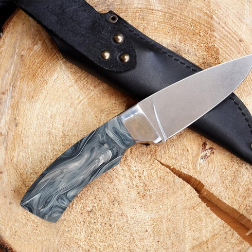 2pcs Marble Pattern Acrylic Knife Handle Scales Black Knife Grips Sheets Knife Scales Slabs Making Rectangle Knife Handle Tool 6.3×2×0.27inch for ...