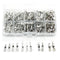 260Pcs 26values Connector Pins Terminal Automotive Car Electrical 1/1.5/1.8/2.2/2.8/3.5mm Wire Removal Non-Insulated Plug Male & Female Crimp...