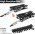 Poeland Multitool Pliers Set Stainless Steel Screwdriver Tool with 11 Screwdriver Bits Black...