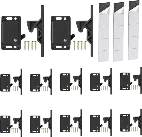 RV Drawer Latches and Catches, 12 Pack RV Cabinet Door Latches and Catches, 10 LBS Pull Force Latch for RV Camper Motor Home Trailor Office Cabine...