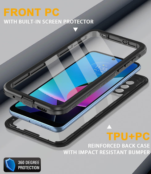 for Motorola Moto G Play 2023 Phone Case Waterproof with Built-in Screen Protector, Full Body Underwater Dustproof Shockproof Rugged Protective Co...