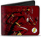 Buckle-Down Unisex-Adult's PU Bifold Wallet-The Flash Running Pose/Bolts Trails Reds, Multicolor, 4.0" x 3.5"...