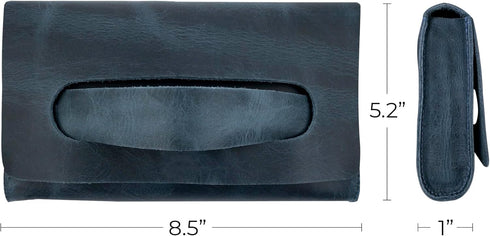 Hide & Drink, Rectangular Clutch Bag With Handle, Wallet for Cards, Money, Stylish Handbag, Full Grain Leather, Handmade...