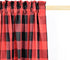Cafe Curtains 36 inches Long Buffalo Plaid Kitchen Tiers 2 Panels Rod Pocket Gingham Check Short Small Window Curtains Bathroom Red & Black...