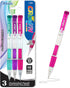 BAZIC Mechanical Pencil 0.5mm Crown, Soft Grip Latex Free Eraser, Smooth Writing Pencils Lead for Drafting Drawing Sketching (3/Pack), 1-Pack...