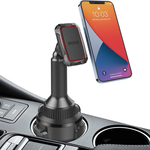 OQTIQ Phone Mount Magnetic, Universal Cup Holder Fit Phone Car Truck Mount Cup Holder Compatible with iPhone Samsung Galaxy LG and More, Extra Str...