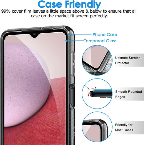 LYWHL [3 Pack for Samsung Galaxy A14 5G Screen Protector, Tempered Glass HD Clear 9H Hardness Protector Film for Galaxy A14, Anti Scratch Bubble F...