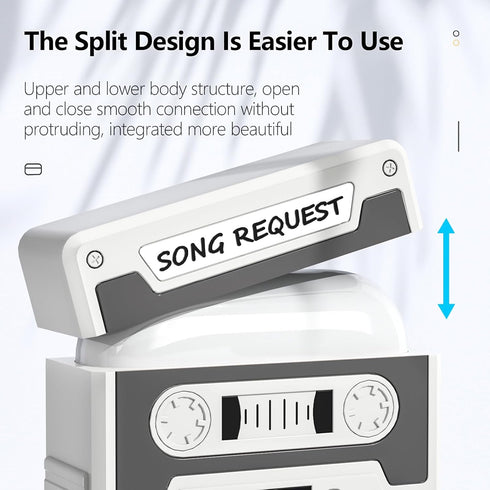 Case Cover Compatible with AirPods Pro Case 2023/2022/2019, Case with Cleaner Kit Lanyard, Cassette Tape Design Soft Silicone Cover, Shock-Absorbi...