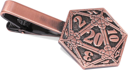 Stylish D&D D20 Cufflinks & Tie Clip Gift Set - Perfect RPG Gamer's Accessory Set...