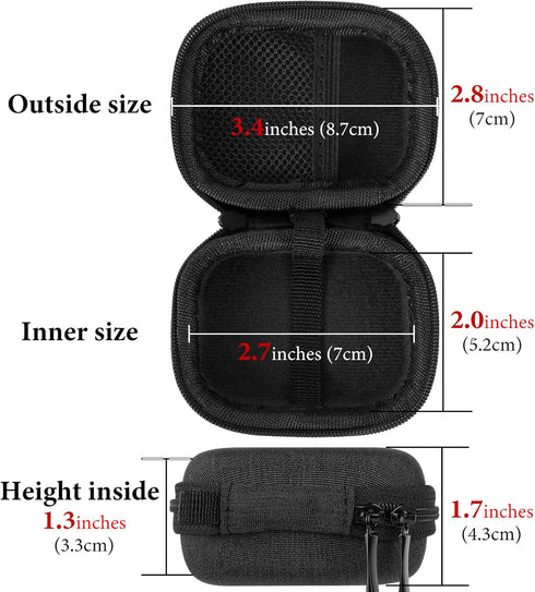 Geekria Shield Earbuds Case Compatible with T5 II True Wireless Earbud, Replacement Portable Hard Shell Travel Carrying Bag with Carabiner Clip (D...