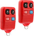 Key Fob Keyless Entry Remote fits Ford, Lincoln, Mercury, Mazda Mustang (Red), Set of 2...