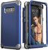 for Galaxy Note 8 Case, Note 8 Case Blue for Men, IDweel 3 in 1 Shockproof Slim Hybrid Heavy Duty Protection Hard PC Cover Soft Silicone Rugged Bu...
