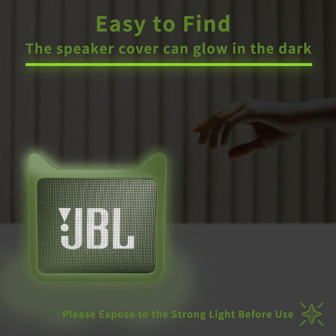 Pair of Protective Silicone Cover for JBL GO2 Case, Cute Shockproof Travel Carrying Case for JBL GO 2 Speaker Cover Sleeve with Adjustable Wrist S...