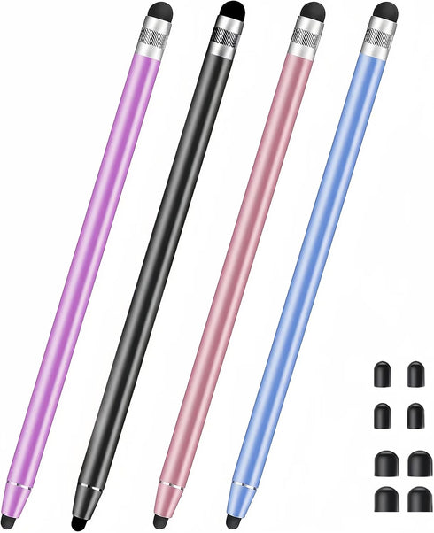 4 Pack Stylus Pens for Touch Screens,Smozer Capacitive Stylus 2 in 1 Precision Stylus Pens for iPad iPhone Tablets Samsung All Universal Touch Scr...