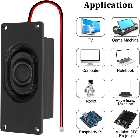 2Pcs Audio Speaker 3 Watt 8 Ohm Speaker 8ohm 3W Loundspeaker JST-PH2.0 Interface Speaker for Small Electronic Projects Advertising Machines LCD TV...