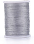 Pandahall 76.5 Yards Jewelry Polyester Cord LightGrey Beading String with Metallic Cord 1mm Chinese Knotting Cord Macrame Thread for Bracelet Jewe...