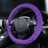 Flying Banner car Steering Wheel Cover Gel Massage Velvet Cool Warm Universal Size 15 inches SUV Truck Anti Slip Odorless Summer Winter (Purple, V...
