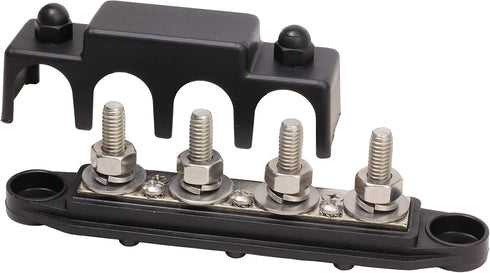 Fastronix 5/16" 4 Stud Stainless Steel Ground Distribution Block with Cover...