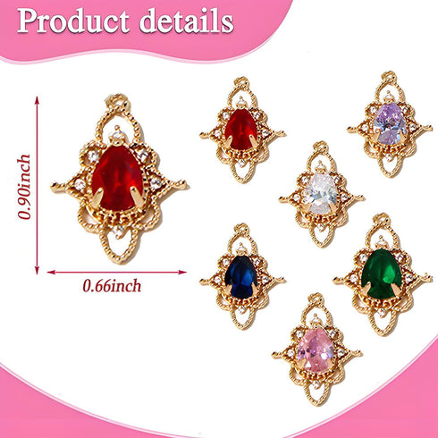 14 pcs Gold Plated Crystal Glass Charms Pendants Alloy Zirconia Enamel Pendants KC Alloy Charms Pendants for Necklace Bracelet Earring Jewelry Mak...
