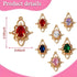 14 pcs Gold Plated Crystal Glass Charms Pendants Alloy Zirconia Enamel Pendants KC Alloy Charms Pendants for Necklace Bracelet Earring Jewelry Mak...