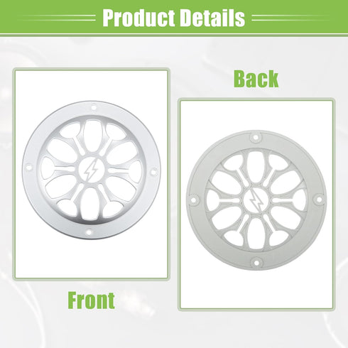 ACROPIX 3" Car Speaker Grills Cover Round 3 Inch Audio Speaker Subwoofer Guard Protector Case with Mounting Screws ABS Silver Tone - Pack of 4......