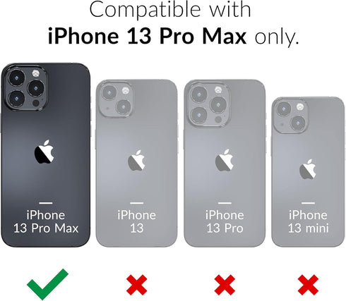 Crave Slim Guard for iPhone 13 Pro Max, Shockproof Case for Apple iPhone 13 Pro Max (6.7") - Black...