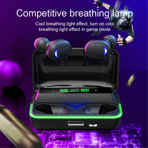 Wireless Earbuds, Bluetooth 5.3 Headphones with LED Charging Case, Waterproof Stereo Earphones Bluetooth Earbuds Built-in Microphone for Sport, Wo...