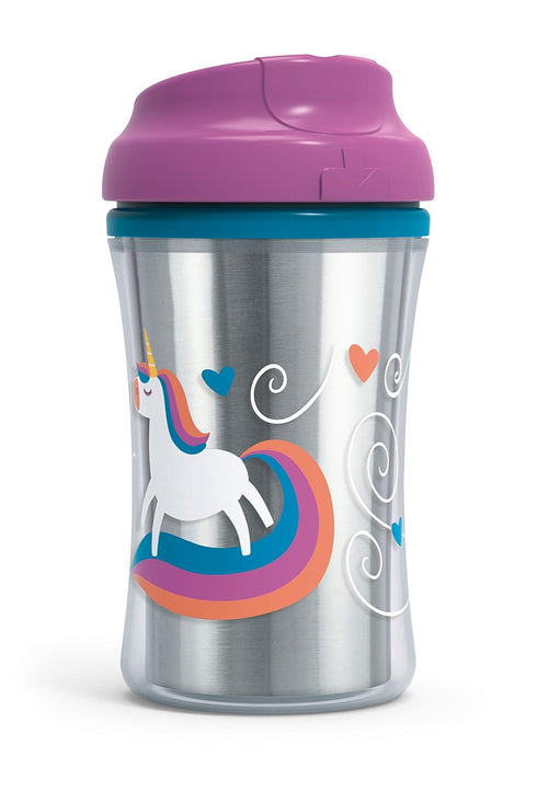First Essentials by NUK Seal Zone Insulated Cup-Like Rim Sippy Cup, 9 oz, 2 Count (Pack of 1)...