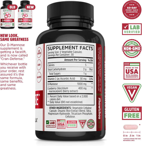 Zhou Nutrition Cran Defense, Cranberry Concentrate Urinary Tract Formula, Flush Out Impurities and Healthy Bladder Support, 3 in 1 Formula - Cranb...
