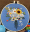 Abillyn Embroidery Starter Kit Sunflower and Daisy Flowers Stamped with Printed Pattern Cross Stitch Embroidery Kits (Flowers)......