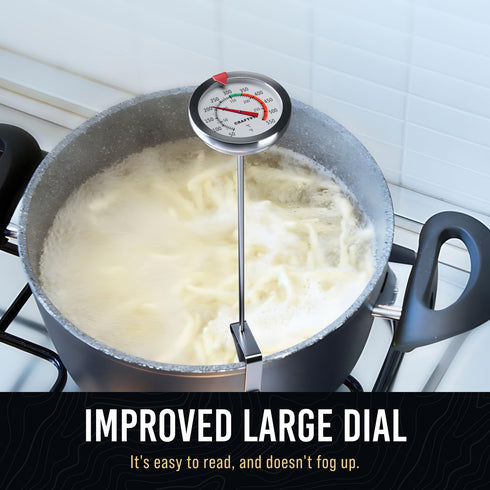 Candy Thermometer with Pot Clip - Deep Fry Oil Thermometer for Frying and Candle Making...