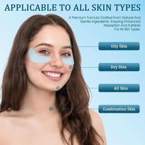 Under Eye Patches Masks - for Dark Circles, Wrinkles, Puffy Eyes, Fine Lines, Eye Bags Treatment with Hyaluronic Acid and Collagen, Hydrating and ...