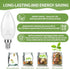 LED Candelabra Bulbs, E12 Ceiling Fan Light Bulbs Small Base, 6W Equivalent 60W, 600 Lumens Neutral White 4000K, B10/B11 Type B Chandelier Light B...